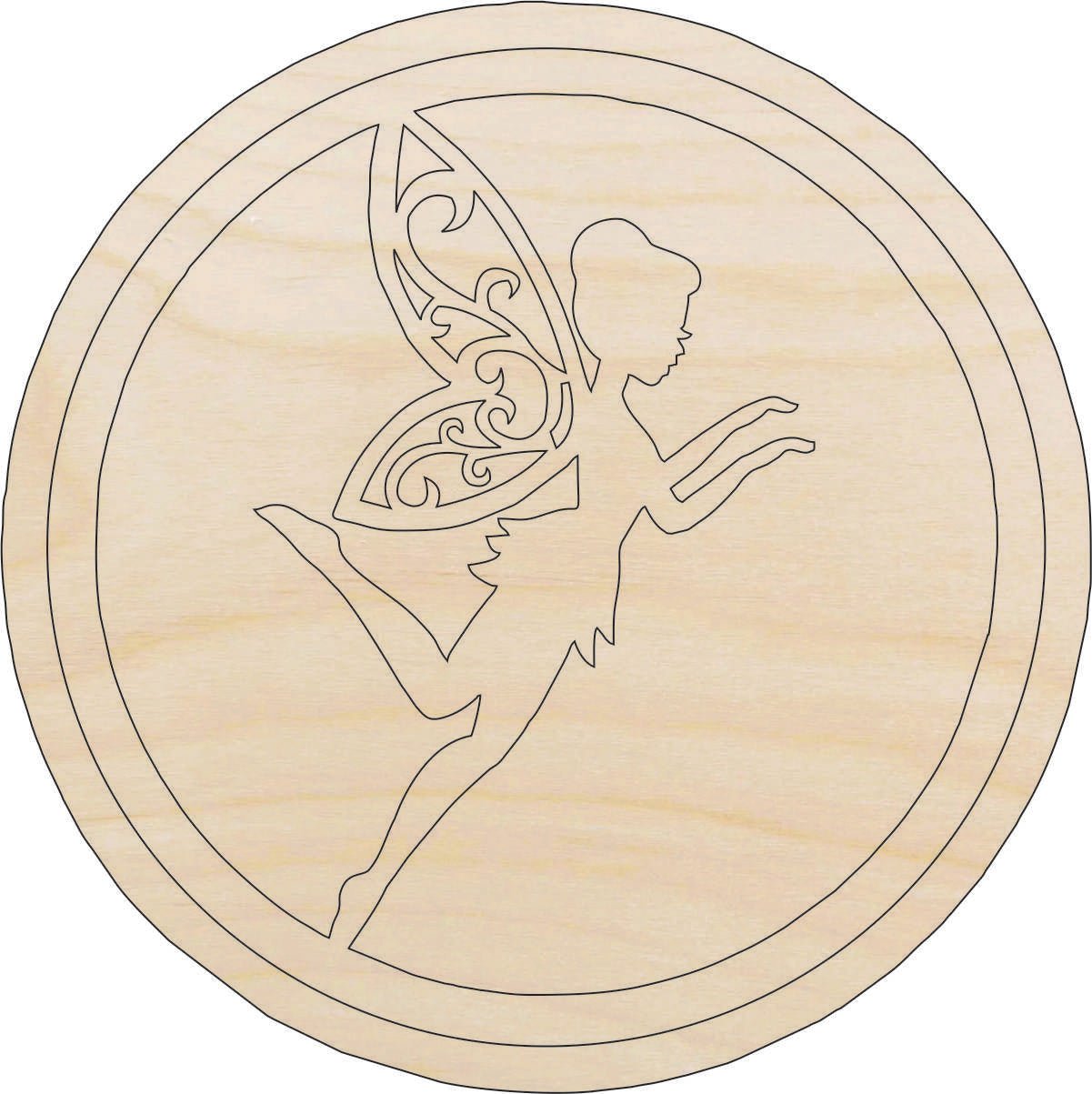Fairy Wood Craft Shape - Laser Cut Baltic Birch Unfinished DIY Wood Art Supplies MYTH146 - The Wood Shape Store