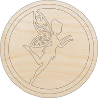 Fairy Wood Craft Shape - Laser Cut Baltic Birch Unfinished DIY Wood Art Supplies MYTH146 - The Wood Shape Store