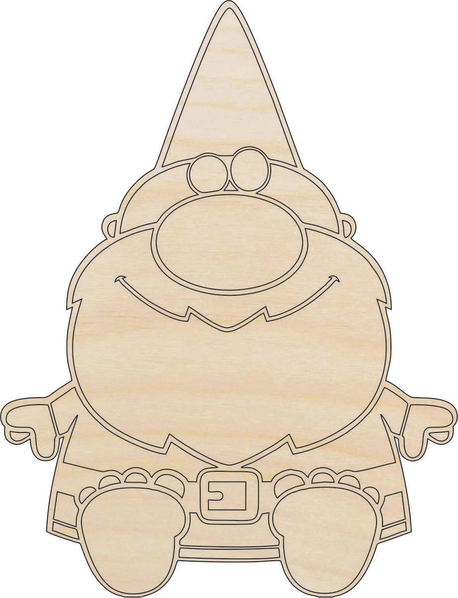 Gnome Wood Craft Shape - Laser Cut Baltic Birch Unfinished DIY Wood Art Supplies MYTH16 - The Wood Shape Store