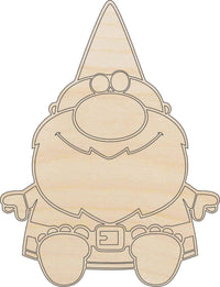 Gnome Wood Craft Shape - Laser Cut Baltic Birch Unfinished DIY Wood Art Supplies MYTH16 - The Wood Shape Store