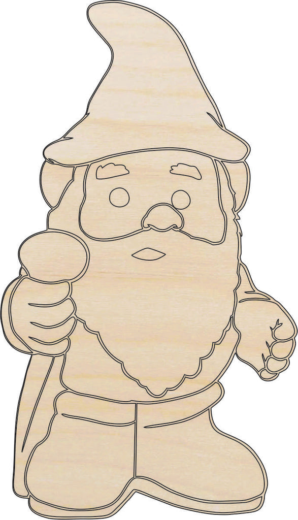 Gnome - Laser Cut Out Unfinished Wood Craft Shape MYTH18