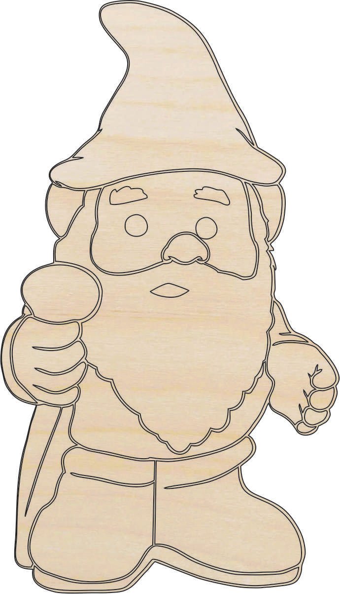 Gnome Wood Craft Shape - Laser Cut Baltic Birch Unfinished DIY Wood Art Supplies MYTH18 - The Wood Shape Store
