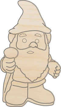 Gnome Wood Craft Shape - Laser Cut Baltic Birch Unfinished DIY Wood Art Supplies MYTH18 - The Wood Shape Store