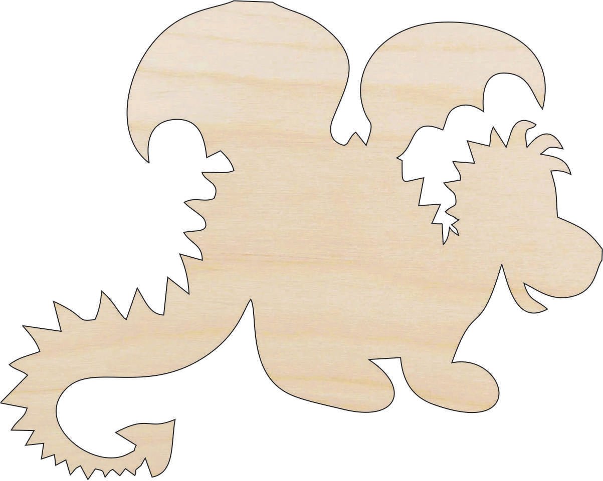 Dragon Wood Craft Shape - Laser Cut Baltic Birch Unfinished DIY Wood Art Supplies MYTH1 - The Wood Shape Store