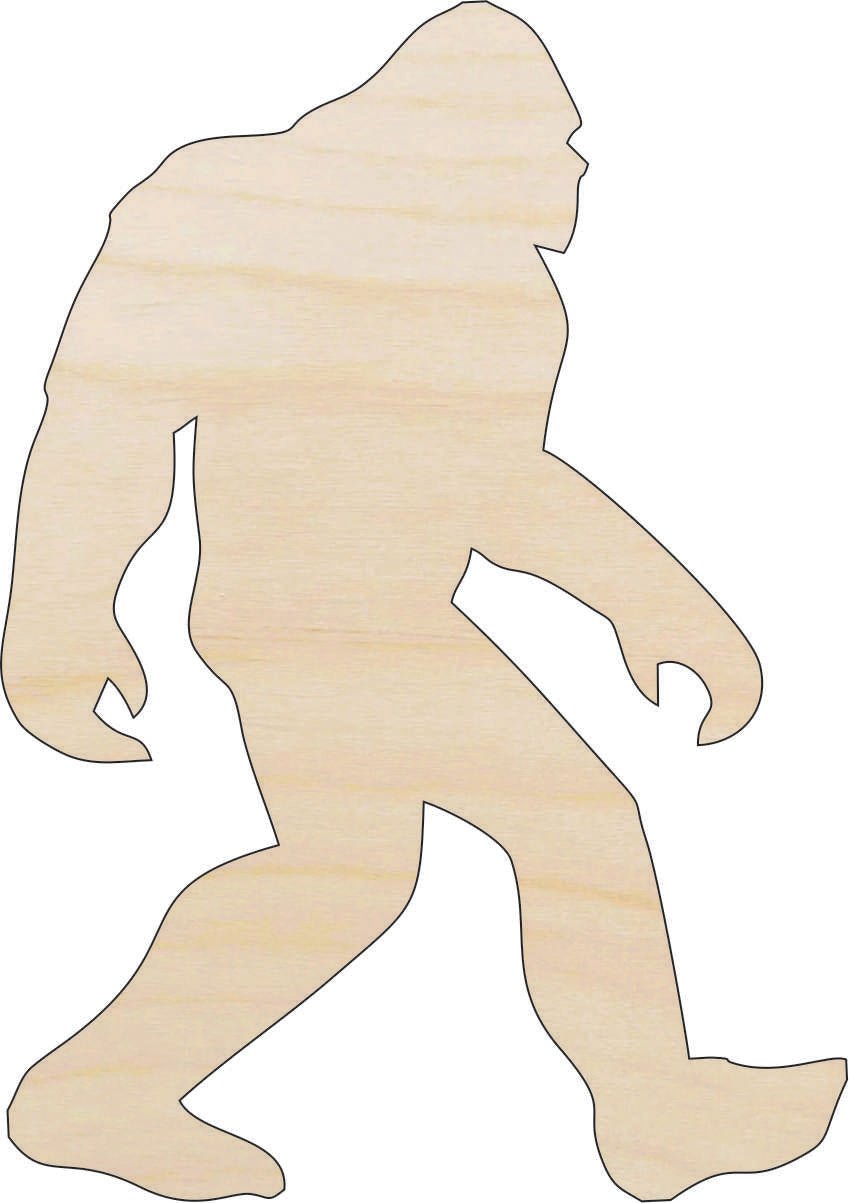 Bigfoot Wood Craft Shape - Laser Cut Baltic Birch Unfinished DIY Wood Art Supplies MYTH26 - The Wood Shape Store