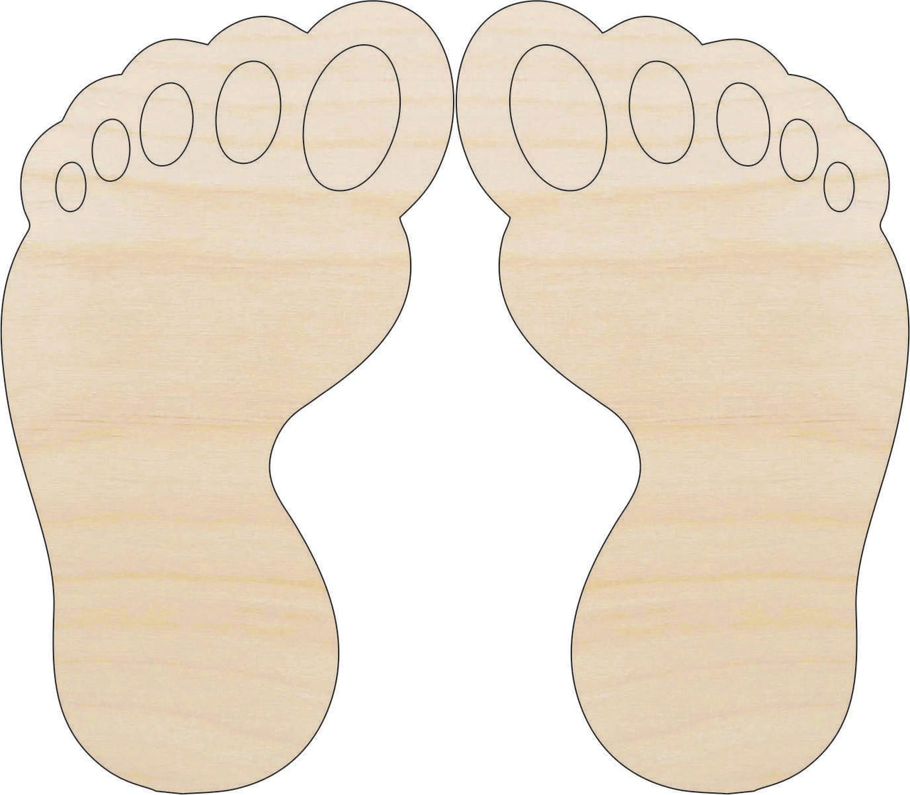 Bigfoot Wood Craft Shape - Laser Cut Baltic Birch Unfinished DIY Wood Art Supplies MYTH27 - The Wood Shape Store