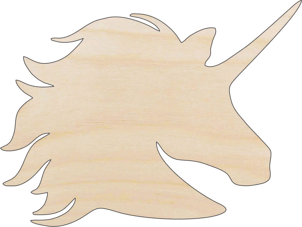 Unicorn Wood Craft Shape - Laser Cut Baltic Birch Unfinished DIY Wood Art Supplies MYTH29 - The Wood Shape Store