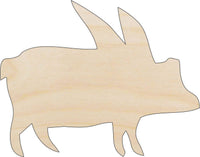 Pig Wood Craft Shape - Laser Cut Baltic Birch Unfinished DIY Wood Art Supplies MYTH2 - The Wood Shape Store