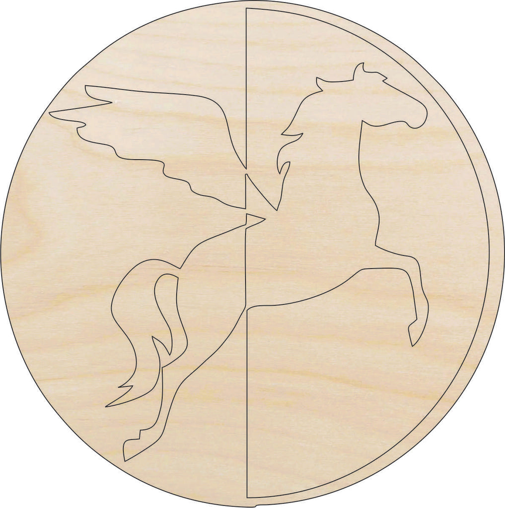 Horse Pegasus - Laser Cut Out Unfinished Wood Craft Shape MYTH31