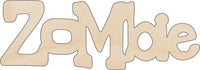 Zombie Word Wood Craft Shape - Laser Cut Baltic Birch Unfinished DIY Wood Art Supplies MYTH35 - The Wood Shape Store