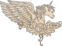 Unicorn Wood Craft Shape - Laser Cut Baltic Birch Unfinished DIY Wood Art Supplies MYTH41 - The Wood Shape Store