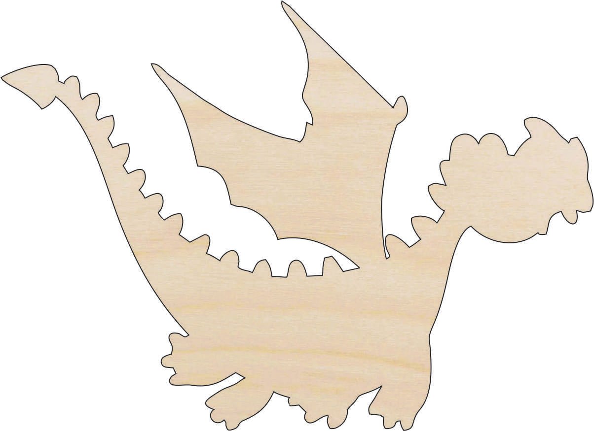Dragon Wood Craft Shape - Laser Cut Baltic Birch Unfinished DIY Wood Art Supplies MYTH47 - The Wood Shape Store