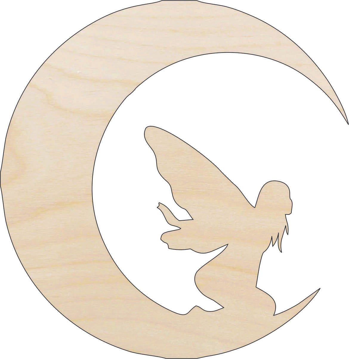 Fairy Wood Craft Shape - Laser Cut Baltic Birch Unfinished DIY Wood Art Supplies MYTH52 - The Wood Shape Store