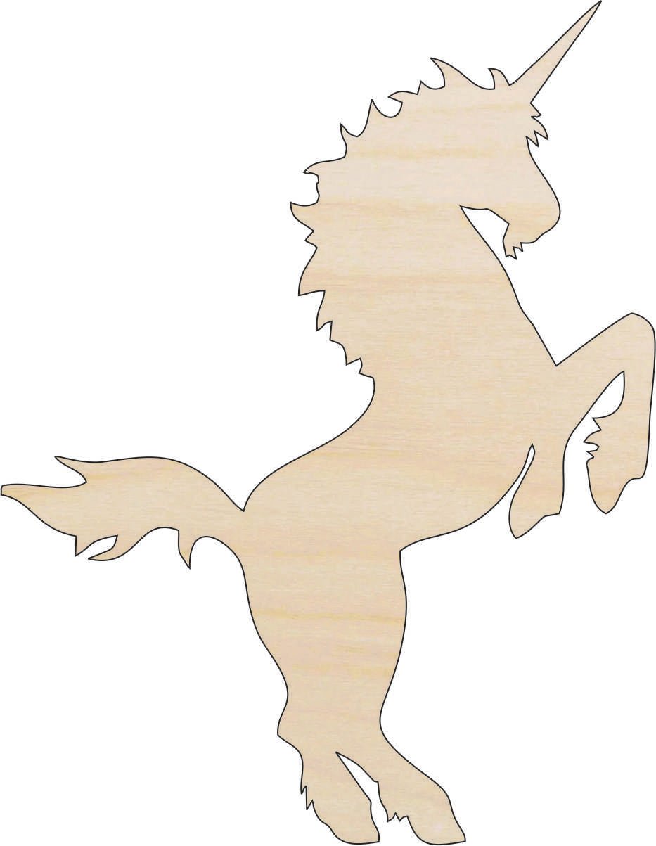 Unicorn Wood Craft Shape - Laser Cut Baltic Birch Unfinished DIY Wood Art Supplies MYTH60 - The Wood Shape Store