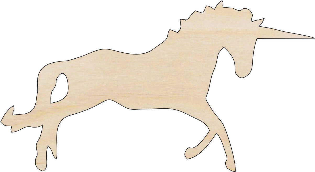 Unicorn Wood Craft Shape - Laser Cut Baltic Birch Unfinished DIY Wood Art Supplies MYTH73 - The Wood Shape Store