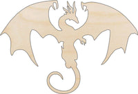 Dragon Wood Craft Shape - Laser Cut Baltic Birch Unfinished DIY Wood Art Supplies MYTH85 - The Wood Shape Store