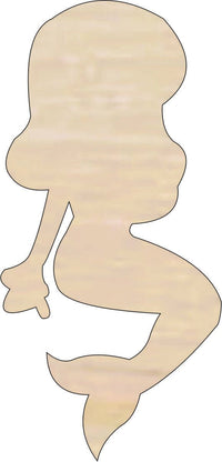 Mermaid Wood Craft Shape - Laser Cut Baltic Birch Unfinished DIY Wood Art Supplies MYTH87 - The Wood Shape Store