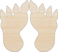 Monster Feet Wood Craft Shape - Laser Cut Baltic Birch Unfinished DIY Wood Art Supplies MYTH88 - The Wood Shape Store