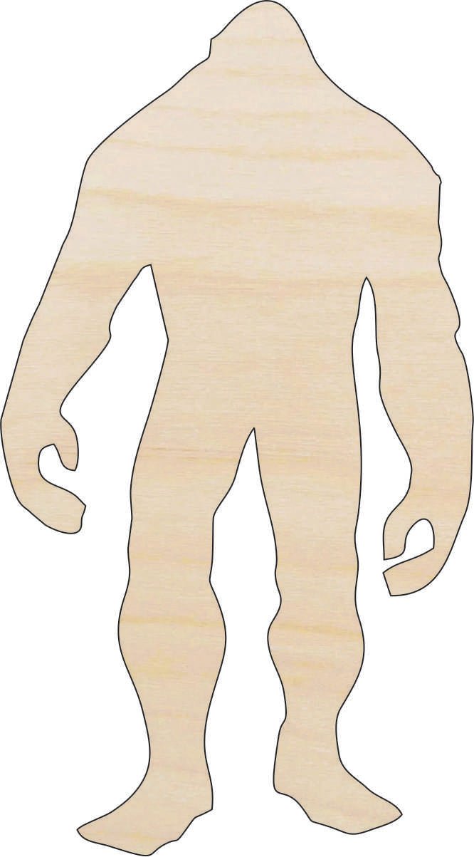 Bigfoot Wood Craft Shape - Laser Cut Baltic Birch Unfinished DIY Wood Art Supplies MYTH9 - The Wood Shape Store