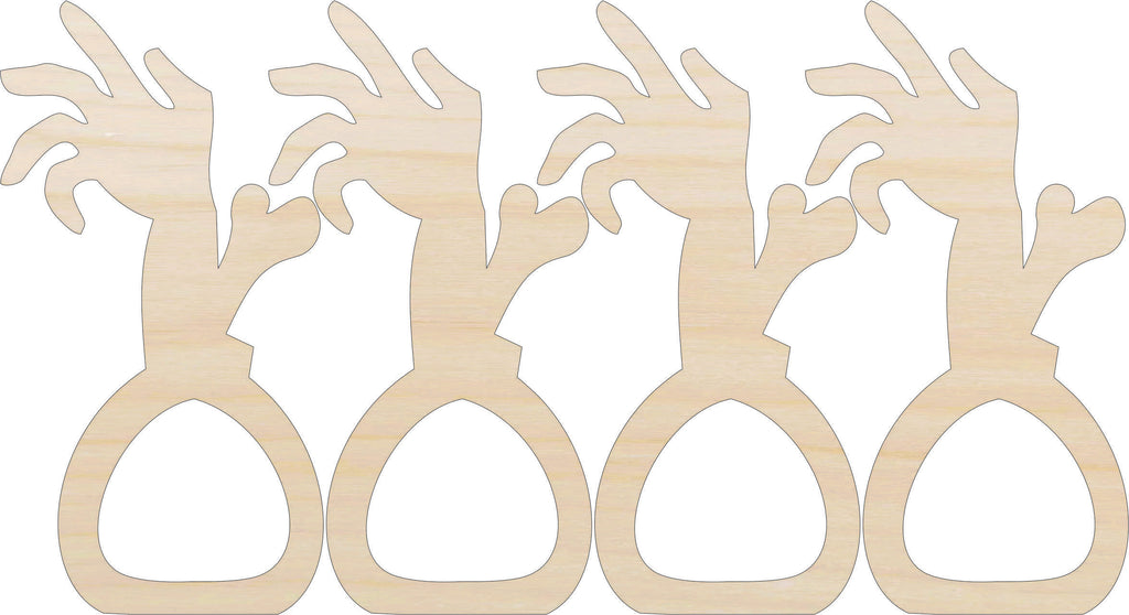 Napkin Rings Zombie Unfinished Laser Cut Wood  Set of 4 - NPKN16