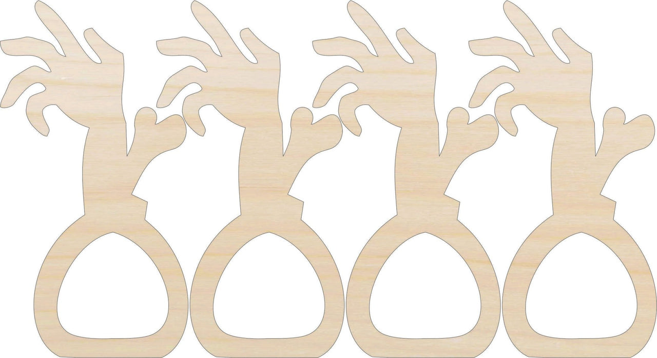 Zombie Napkin Rings Laser Cut Baltic Birch Unfinished DIY Wood Art Supplies NPKN16 - The Wood Shape Store