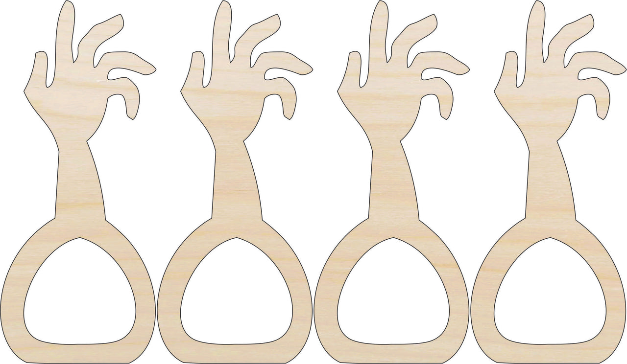 Zombie Napkin Rings Laser Cut Baltic Birch Unfinished DIY Wood Art Supplies NPKN17 - The Wood Shape Store