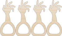 Zombie Napkin Rings Laser Cut Baltic Birch Unfinished DIY Wood Art Supplies NPKN17 - The Wood Shape Store