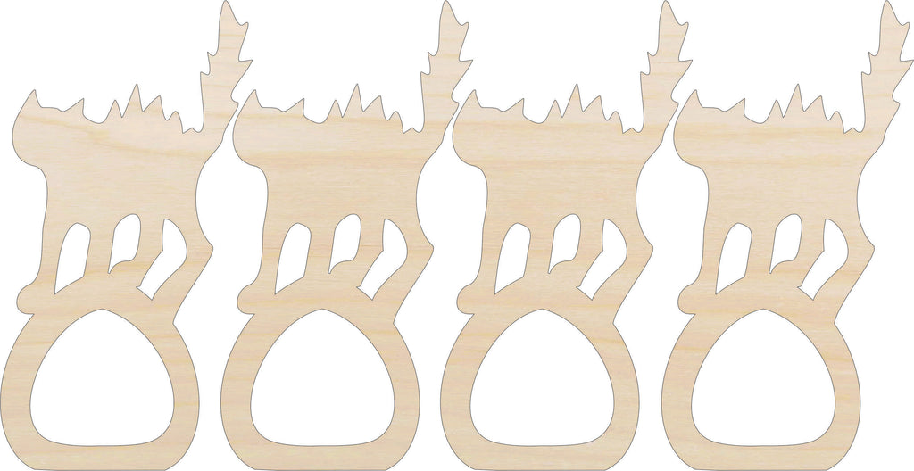 Napkin Rings Cat Unfinished Laser Cut Wood  Set of 4 - NPKN18