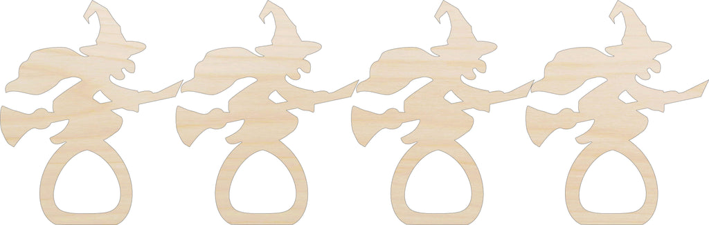 Napkin Rings Witch Unfinished Laser Cut Wood  Set of 4 - NPKN1
