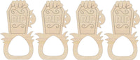 Gravestone Napkin Rings Laser Cut Baltic Birch Unfinished DIY Wood Art Supplies NPKN27 - The Wood Shape Store