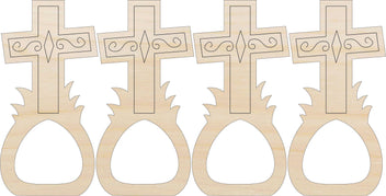 Napkin Rings Gravestone Unfinished Laser Cut Wood Set of 4 - NPKN29 Napkin Rings Gravestone Unfinished Laser Cut Wood Set of 4 - NPKN29