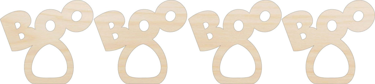 Boo Napkin Rings Laser Cut Baltic Birch Unfinished DIY Wood Art Supplies NPKN33 - The Wood Shape Store