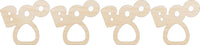 Boo Napkin Rings Laser Cut Baltic Birch Unfinished DIY Wood Art Supplies NPKN33 - The Wood Shape Store