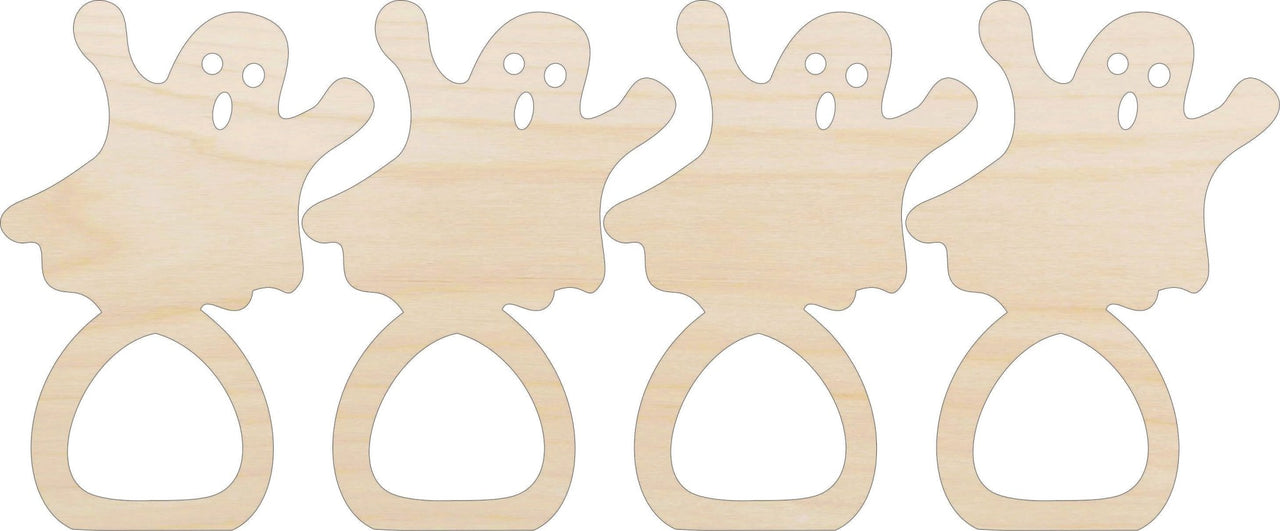 Ghost Napkin Rings Laser Cut Baltic Birch Unfinished DIY Wood Art Supplies NPKN34 - The Wood Shape Store
