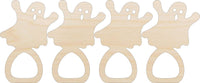 Ghost Napkin Rings Laser Cut Baltic Birch Unfinished DIY Wood Art Supplies NPKN34 - The Wood Shape Store