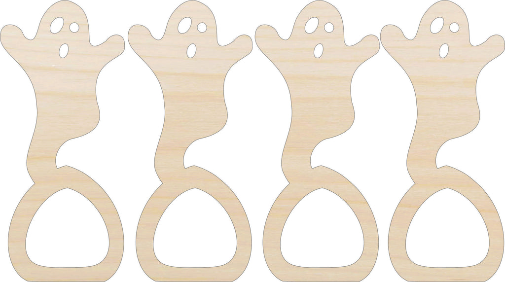 Ghost Napkin Rings Unfinished Laser Cut Wood  Set of 4 - NPKN36