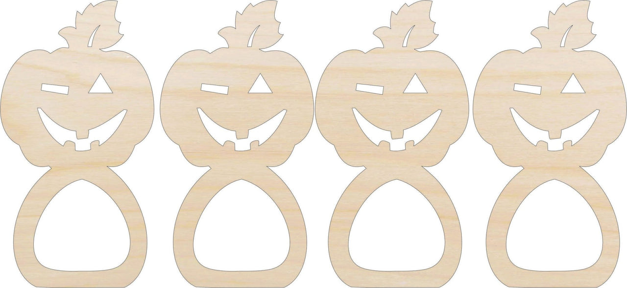 Pumpkin Napkin Rings Laser Cut Baltic Birch Unfinished DIY Wood Art Supplies NPKN41 - The Wood Shape Store