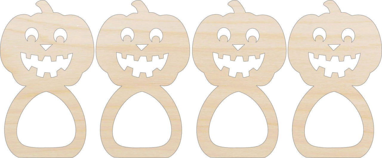 Pumpkin Napkin Rings Laser Cut Baltic Birch Unfinished DIY Wood Art Supplies NPKN42 - The Wood Shape Store