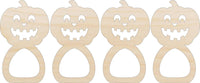 Pumpkin Napkin Rings Laser Cut Baltic Birch Unfinished DIY Wood Art Supplies NPKN42 - The Wood Shape Store