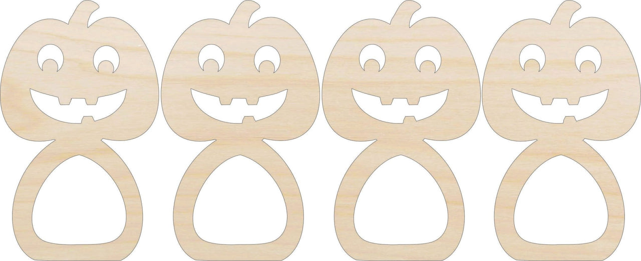 Pumpkin Napkin Rings Laser Cut Baltic Birch Unfinished DIY Wood Art Supplies NPKN46 - The Wood Shape Store