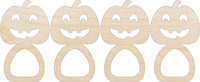 Pumpkin Napkin Rings Laser Cut Baltic Birch Unfinished DIY Wood Art Supplies NPKN46 - The Wood Shape Store