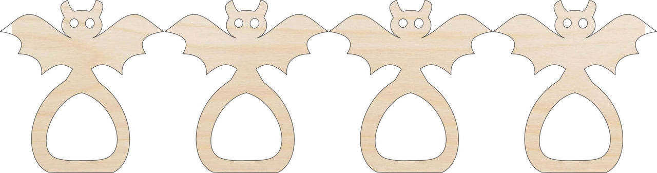 Bat Napkin Rings Laser Cut Baltic Birch Unfinished DIY Wood Art Supplies NPKN48 - The Wood Shape Store