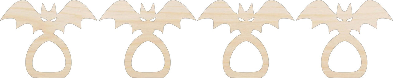 Bat Napkin Rings Laser Cut Baltic Birch Unfinished DIY Wood Art Supplies NPKN49 - The Wood Shape Store