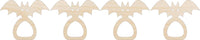 Bat Napkin Rings Laser Cut Baltic Birch Unfinished DIY Wood Art Supplies NPKN49 - The Wood Shape Store