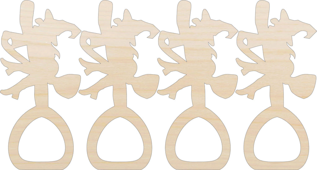 Napkin Rings Witch Unfinished Laser Cut Wood  Set of 4 - NPKN4
