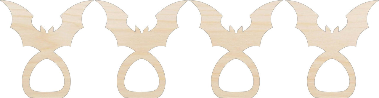 Bat Napkin Rings Laser Cut Baltic Birch Unfinished DIY Wood Art Supplies NPKN50 - The Wood Shape Store