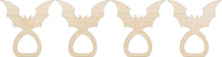 Bat Napkin Rings Laser Cut Baltic Birch Unfinished DIY Wood Art Supplies NPKN50 - The Wood Shape Store