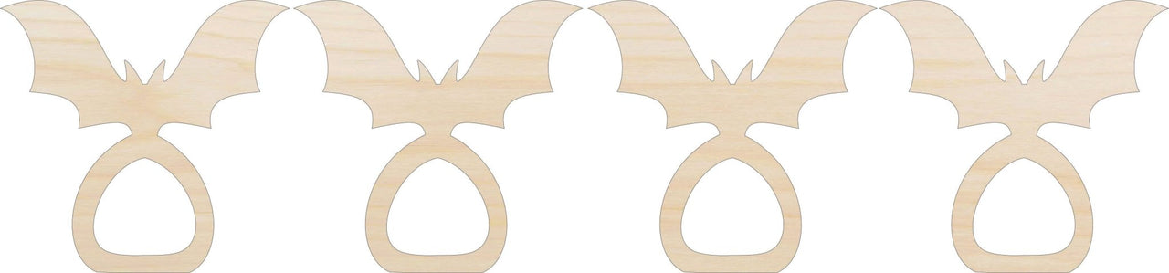 Bat Napkin Rings Laser Cut Baltic Birch Unfinished DIY Wood Art Supplies NPKN51 - The Wood Shape Store