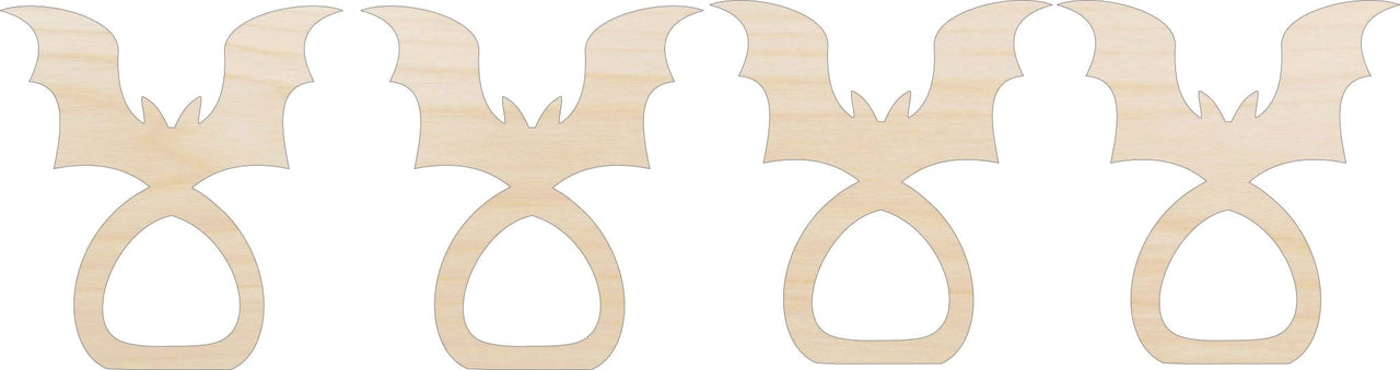 Bat Napkin Rings Laser Cut Baltic Birch Unfinished DIY Wood Art Supplies NPKN52 - The Wood Shape Store