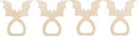 Bat Napkin Rings Laser Cut Baltic Birch Unfinished DIY Wood Art Supplies NPKN52 - The Wood Shape Store